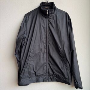 Peter Millar Jacket Medium Black Full Zip Hartford Windbreaker Bomber Pockets